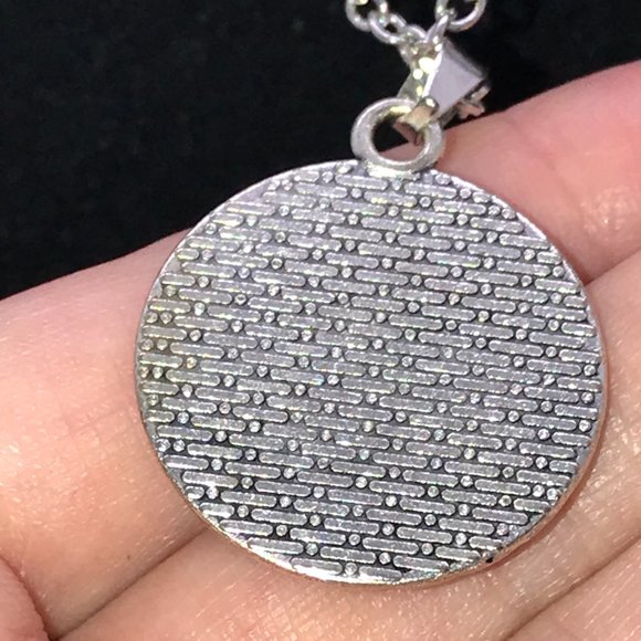 20 3/4" Blue and White Browning Cable Chain Necklace - Picture 5 of 6